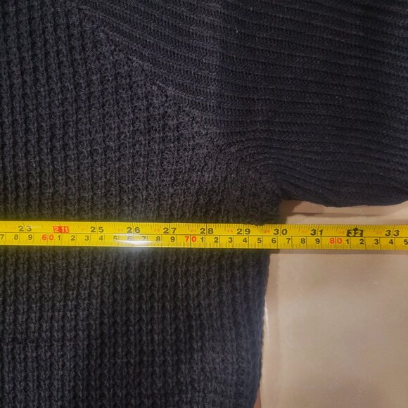 Ellos Women's Open Front Black Waffle-Knit - Plus Size 3X - Picture 5 of 8